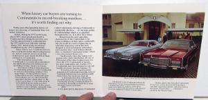 1973 Lincoln Continental Sales Folder Mark IV Town Car w Envelope