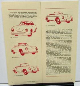 1981 Porsche Dealer Sales Brochure Family Tree Guide to Models 1948-81