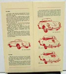 1981 Porsche Dealer Sales Brochure Family Tree Guide to Models 1948-81