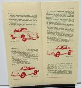 1981 Porsche Dealer Sales Brochure Family Tree Guide to Models 1948-81