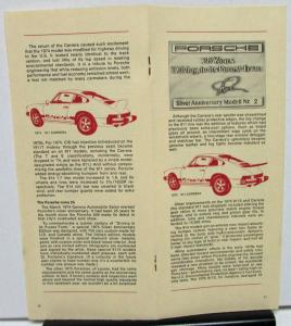 1981 Porsche Dealer Sales Brochure Family Tree Guide to Models 1948-81