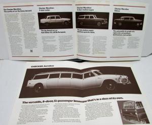 1972 1973 Checker Dealer Sales Portfolio Aerobus Limo Convoy Marathon Taxicab