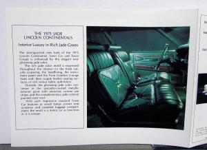 1975 Lincoln Continental Sales Folder Introducing two new reasons