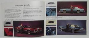 1976 Lincoln Mark IV Designer Series and Continentals Sales  Brochure