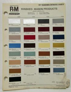 1977 Lincoln Continental Mark IV and Thunderbird Paint Chips by Rinshed Mason