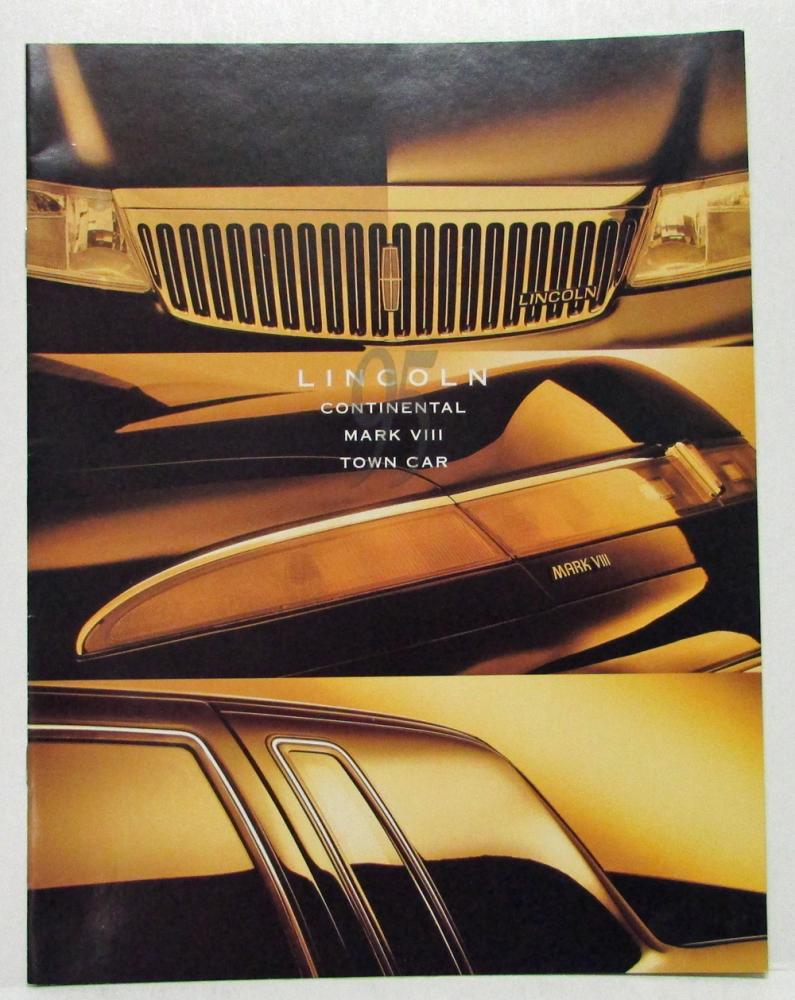 1995 lincoln continental mark viii town car sales brochure revised 1995 lincoln continental mark viii town
