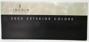 2002 Lincoln Continental Town Car Navigator LS Exterior Color Paint Chips Folder