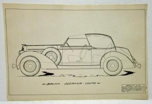 1936 Lincoln Brunn Sedanca Coupe Body Diagram