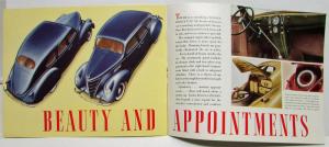 1937 Lincoln Zephyr V12 Sales Brochure Coupe Sedan Town Limousine