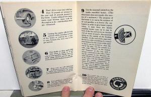 1937 Pontiac Six & Eight Owners Manual Care & Operation Original Nice