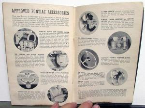 1938 Pontiac Six & Eight Owners Manual Care & Operation Original