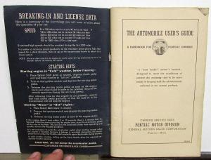 1940 Pontiac Six & Eight Owners Manual Care & Operation Original