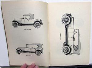 1921 Buick Six Cylinder Car Model 21 Owners Manual Reference Book Original