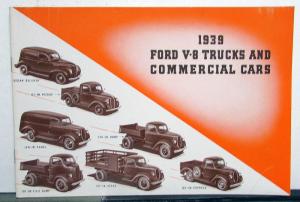 1939 Ford V8 Trucks & Commercial Cars 95 85 60 HP Sales Brochure Orig 7052 12 38