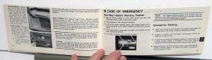 1972 Pontiac Owners Manual Care & Operation Firebird Trans Am Formula Esprit