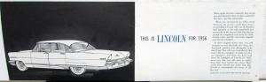 1956 Lincoln Premiere Capri Quick Inside Facts Sales Brochure Original