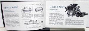 1956 Lincoln Premiere Capri Quick Inside Facts Sales Brochure Original