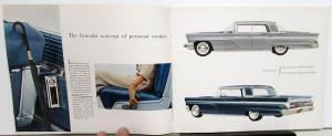 1960 Lincoln and Continental Sales Brochure