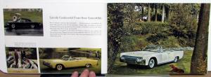 1961 Lincoln Continental Sedan Convertible Spirit Smaller Sale Brochure Original