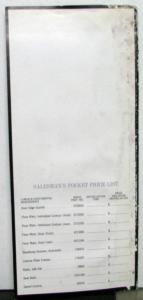 1964 Lincoln Continental Accessories Brochure Salesmens Price List Orig