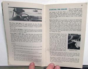 1952 Mercury Series 2M Owners Manual Original