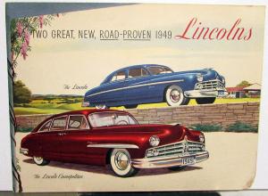 1949 Lincoln Cosmopolitan Coupe Convertible Sedan Road Proven Sales Folder Orig