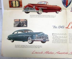 1949 Lincoln Cosmopolitan Coupe Convertible Sedan Road Proven Sales Folder Orig