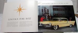 1957 Lincoln Premiere & Capri Oversized Color Sales Brochure Original