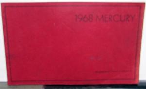 1968 Mercury Monterey Montclair Parklane Marquis Commuter Owners Manual Original