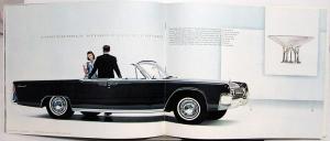 1963 Lincoln Continental Sedan Convertible Prestige Sales Brochure Oversized