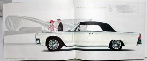 1963 Lincoln Continental Sedan Convertible Prestige Sales Brochure Oversized