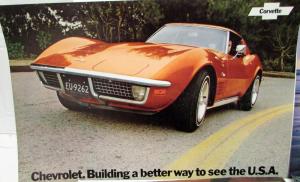 1969 1970 1971 72 73 Chevrolet Corvette Dealer Showroom Posters Sales Spec Sheet