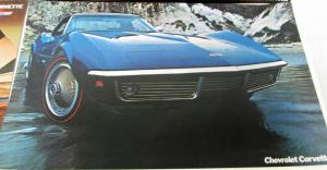 1969 1970 1971 72 73 Chevrolet Corvette Dealer Showroom Posters Sales Spec Sheet