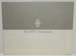 1975 Lincoln Continentals Town Car Mark IV Sales Brochure Silver Canadian Orig