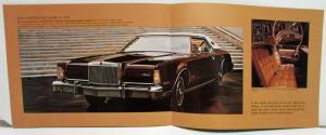 1975 Lincoln Continentals Town Car Mark IV Sales Brochure Silver Canadian Orig