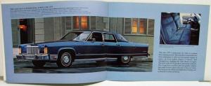 1975 Lincoln Continentals Town Car Coupe Sedan Mark IV Sales Brochure Gold Orig