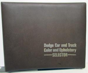 1972 Dodge Dealer Color & Upholstery Album Challenger Charger Dart Sales Rare