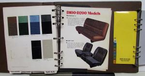 1972 Dodge Dealer Color & Upholstery Album Challenger Charger Dart Sales Rare