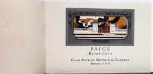 1925 Paige Deluxe Sedan Four Door Brougham Phaeton 6 Cylinder Sales Brochure