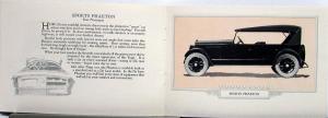 1925 Paige Deluxe Sedan Four Door Brougham Phaeton 6 Cylinder Sales Brochure