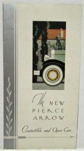 1931 The New Pierce Arrow Convertible and Open Cars Sales Folder