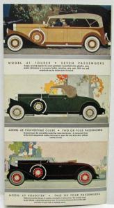 1931 The New Pierce Arrow Convertible and Open Cars Sales Folder