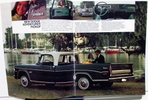 1970 Dodge Truck Pickups Adventurer Power Wagon & Stakes Sales Brochure Original