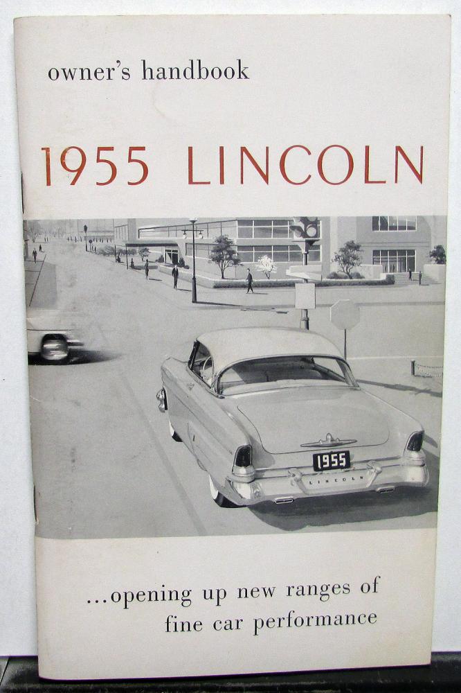 1955 Lincoln Owners Manual Care & Operations Maintenance Original