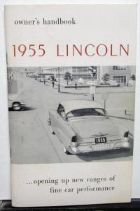 1955 Lincoln Owners Manual Care & Operations Maintenance Original