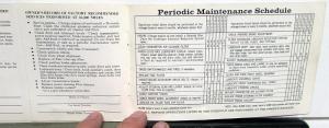 1963 Lincoln Continental Maintenance Log Book Recommended Service Dealer