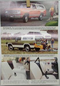 1974 Dodge Ramcharger SUV Color Sales Folder Original