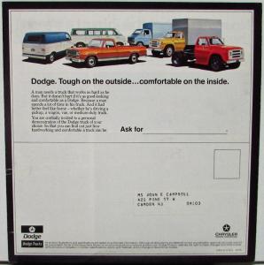 1975 Dodge Full Line Truck Color Sales Brochure Pickup Van Wagon Ramcharger Rec