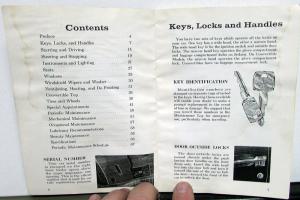 1963 Lincoln Continental Owners Manual Care & Operation Maintenance Original