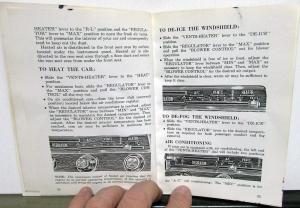 1963 Lincoln Continental Owners Manual Care & Operation Maintenance Original